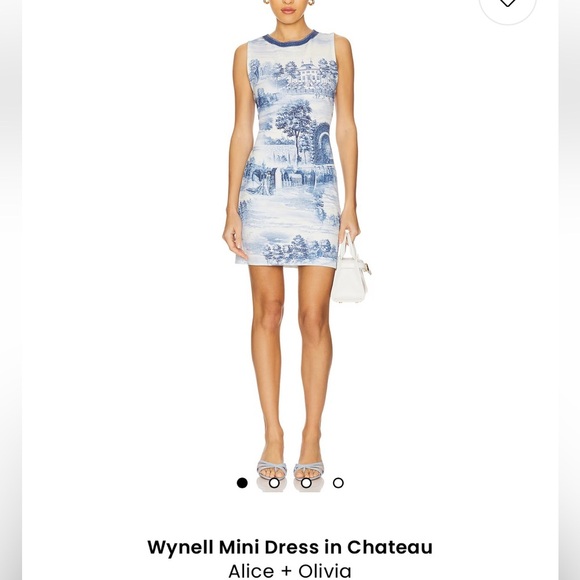 New Without Tags Alice + Olivia Wynell Mini Dress in Chateau - Picture 1 of 10